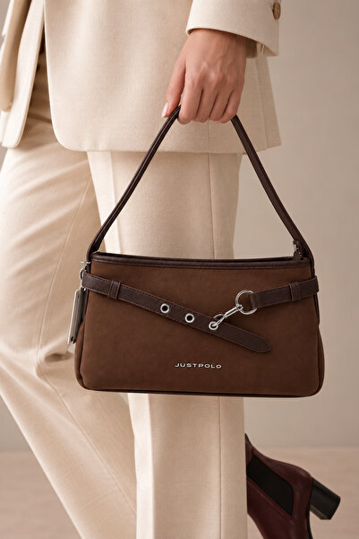 Just Polo Women's New Season Suede Fabric Accessory Detailed Stylish Hand and...
