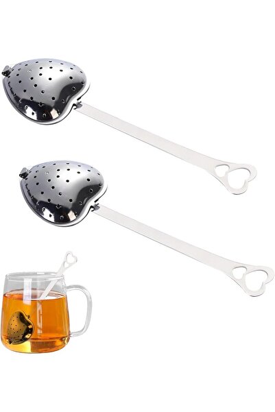 TERRIFI 2 Pcs Premium Stainless Steel Heart Tea Strainer & Loose Leaf Infuser...