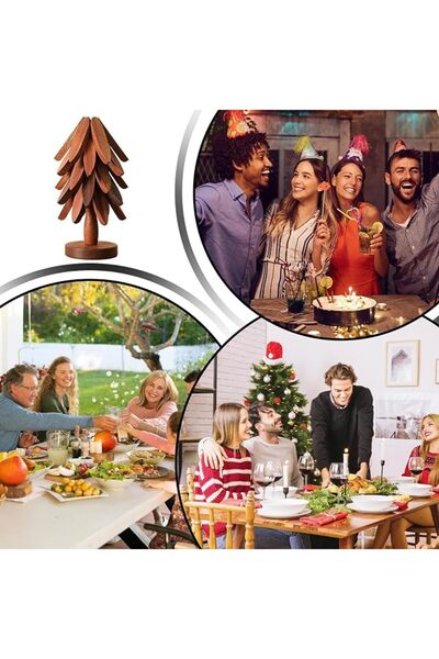 GENERAL Yelajoy Wooden Trivet Tree, Trivets for Hot Pots and Pans, Wooden Tree，Heat-Resistant Pot Coaster fo