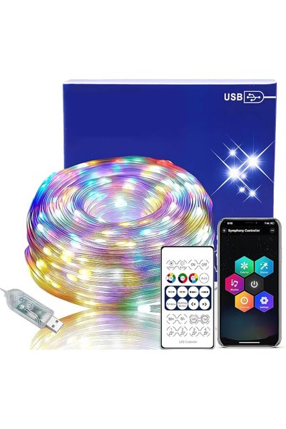 NALACAL أشرطة إضاءة LED متغيرة الألوان، تعمل بطاقة USB 5 فولت، إضاءة RGB متزا...