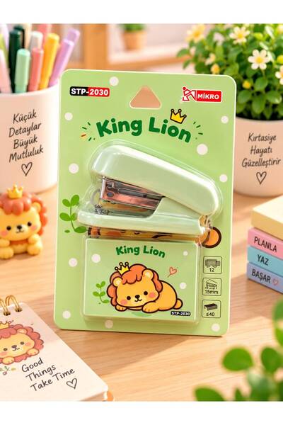 YEŞİL KIRTASİYE Aslan Mini Zımba Seti