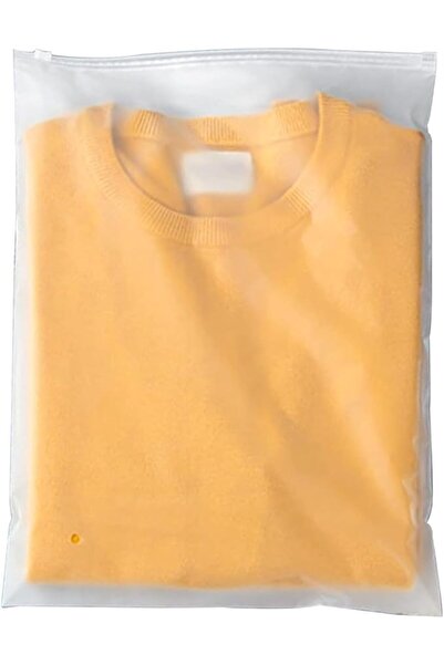 GENERAL Frosted Zipper Bags,Poly Packaging Bags for Clothing, 15Pcs