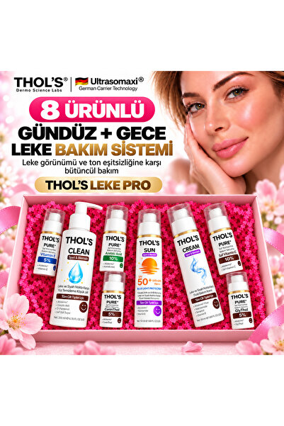 THOL'S THOL’S Leke Pro 8’li Gündüz ve Gece Leke Karşıtı Cilt Bakım Seti | Aze...