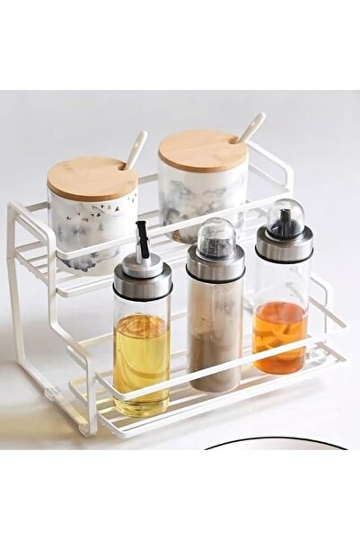 Tazweeq 2-Tier Spice Rack, Space-Saving Kitchen Organizer, Large Capacity, Ho...