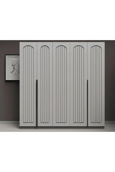 Dian Mobilya Country Model 5 Kapılı Gardrop Çam Rengi MDF Gövde