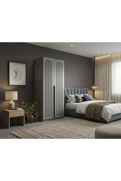 Dian Mobilya Country 2 Kapaklı Dolap 80 cm Genişlik 200 Cm Yükseklik