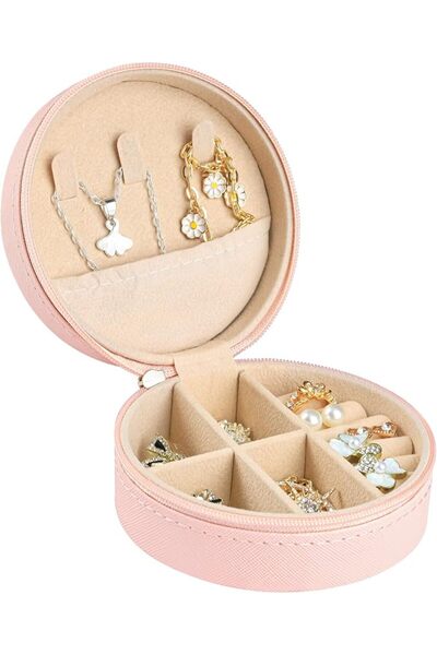 Yelajoy Travel Jewelry Case for Women Girls Mothers, PU Leather Small Mini Je...