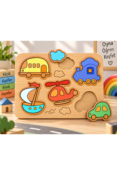 ROKH 🧩   Wooden Montessori Puzzle for Children |   Vehicle Themed Educationa...
