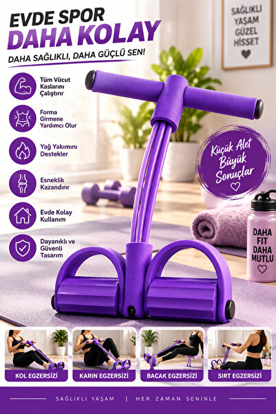 SYN AKSESUAR Body Trimmer Çok Fonksiyonlu Direnç Lastikli Fitness Aleti – Kol...