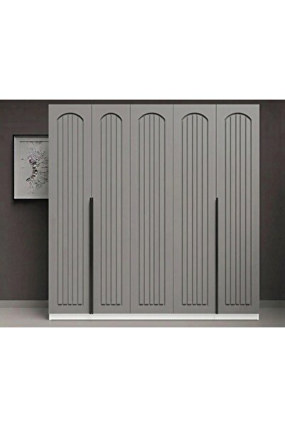 Dian Mobilya Country Model 5 Kapılı Gardrop Çam Rengi MDF Gövde