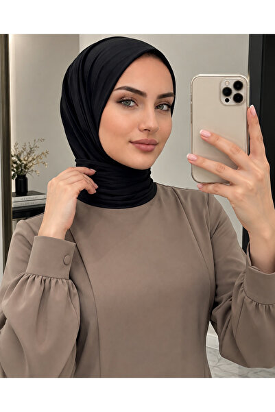 AHRAR tesettür Practical Ready-To-Wear Hijab Scarf with Snap Fasteners, Hijab...