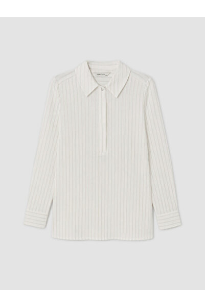 LC Waikiki Shirt Collar Striped Dobby Women's Tunic