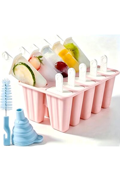 Generic Food Grade Silicone Popsicle Molds 10 Cavity Ice Pop Maker Easy Relea...