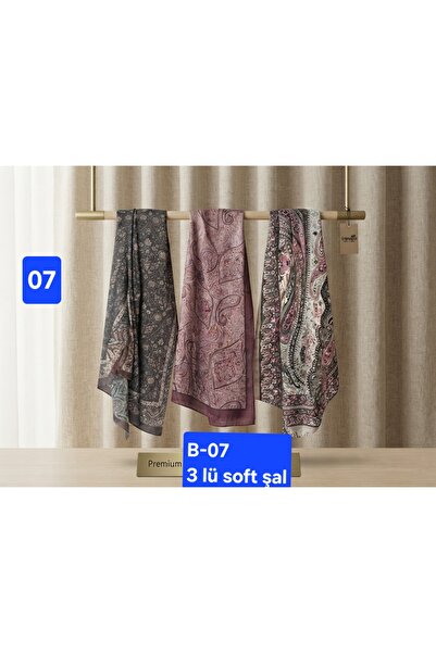 HAR-UM Ticaret ETNİK SOFT ŞAL 3 LÜ