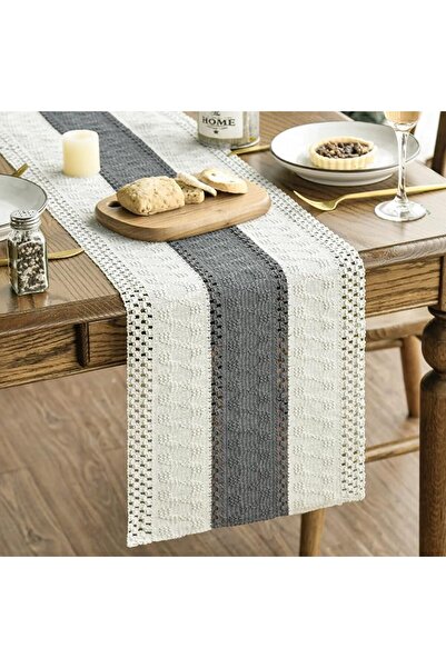 Artoid Mode Dark Grey Farmhouse Rustic Winter Table Runner 12x60 Inch
