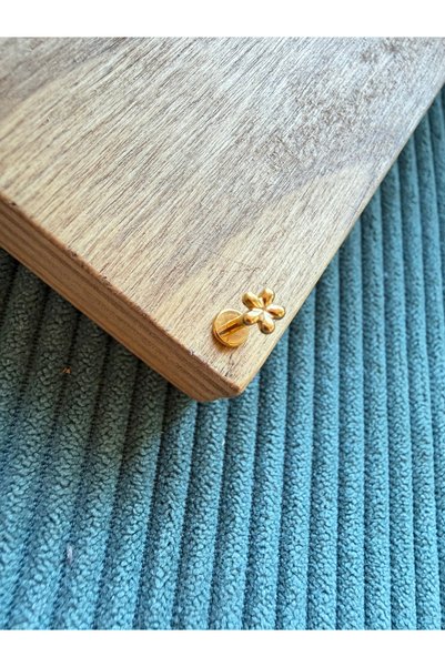 Rupen Kraft Yüksek Kalite G23 Titanium Çiçek Altın Titanyum 6x1,2mm Labret Pi...