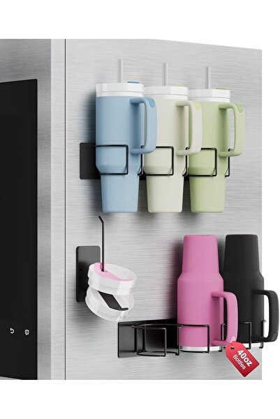 KASTWAVE Magnetic Cup Holder for Refrigerator and Kitchen, Water Bottle Organ...