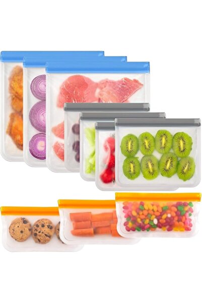 GENERAL 10 Pack Reusable Freezer Bags for Food Storage