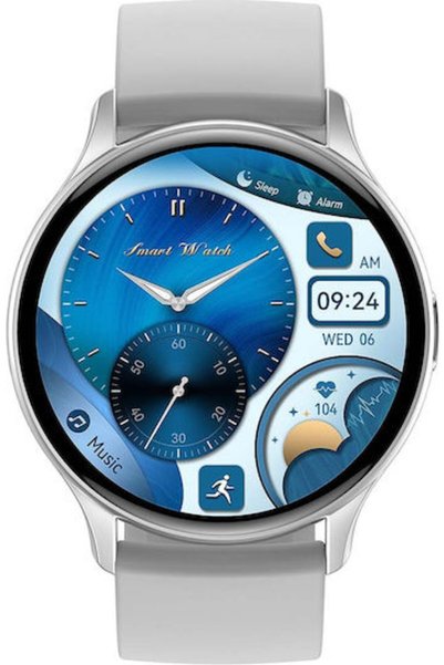 Xo Ceas SmartWatch, Amoled, BT 5.0, 260mAh, Ecran Perlat, Rotund Sport - Argi...