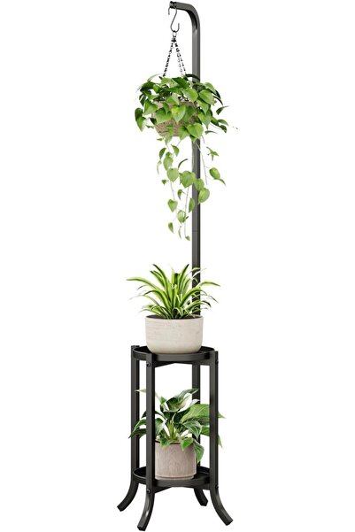 GENERAL Ocullia Studio Hanging Plant Stand, Tall Corner Plant Shelf for Indoo...
