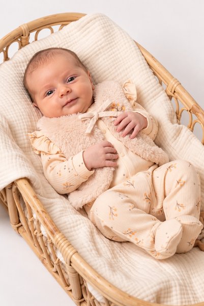 Cherub Baby Peluş Yelekli Kız Bebek Yenidoğan Tulum