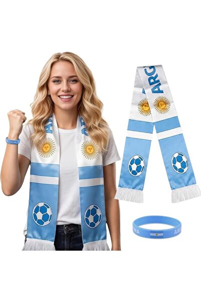 GENERAL 2pcs National Scarves World Flag Wristband Double Side Logo Flag Prin...