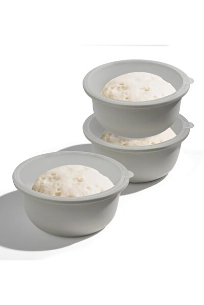 AZONEE Silicone Dough Proofing Containers, Stackable 700ml Pizza Dough Boxes ...