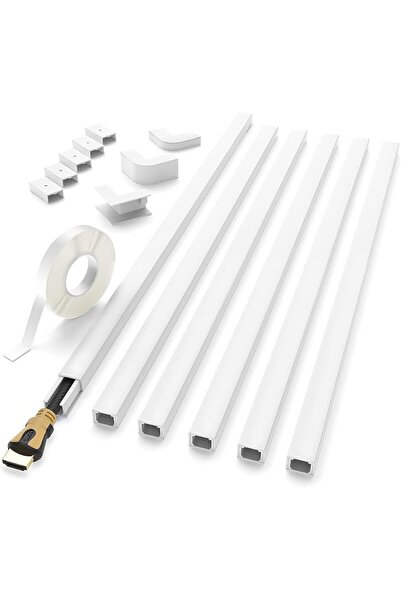 GENERAL JKJ&ZXZ 10Pcs Cord Hider, 157 in One-Cord Cord Cover Wall, Paintable ...