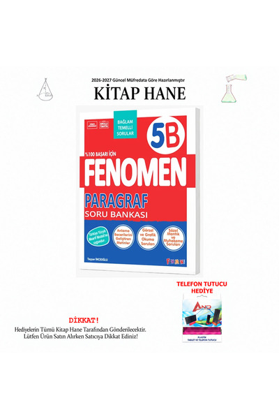 2026-2027 Fenomen 5 Paragraf (B) Soru Bankası 5-012