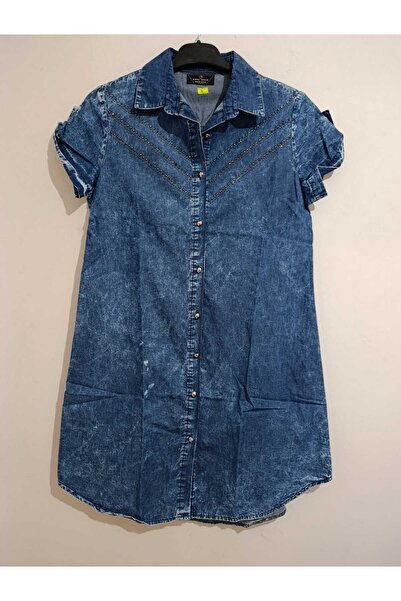 anne moda ankara 100% Cotton Full Summer Stylish Denim Dress