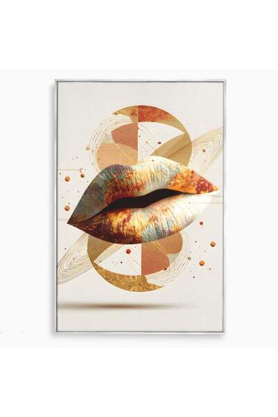 Luxcanva Tablou Canvas Sarutul Universului 50x70 cm cu Rama Argintiu Sarutul ...