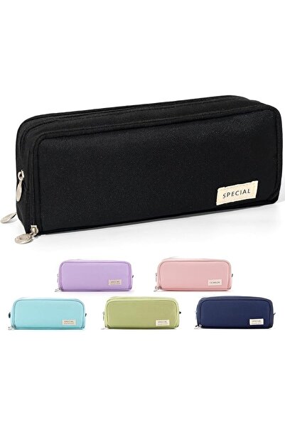 Cicimelon Large Capacity Pencil Case 3 Compartment Pouch Pen Bag for School T...