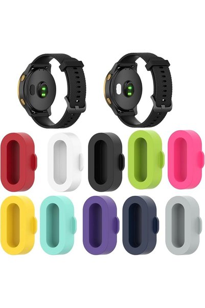 MOTONG سدادة مضادة للغبار لجهاز Garmin Forerunner 965، 10 قطع من السيليكون لح...
