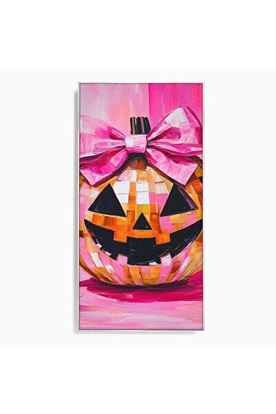 Luxcanva Tablou Canvas Halloween Glam 50x100 cm cu Rama Argintiu Halloween Gl...
