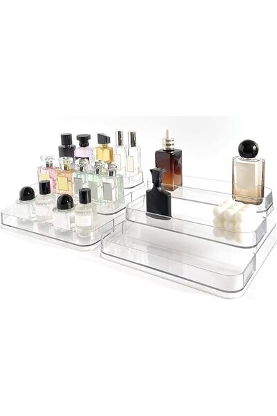 GENERAL Tzowiq Modern Design Transparent Acrylic 3-Tier Storage Rack Space-Sa...