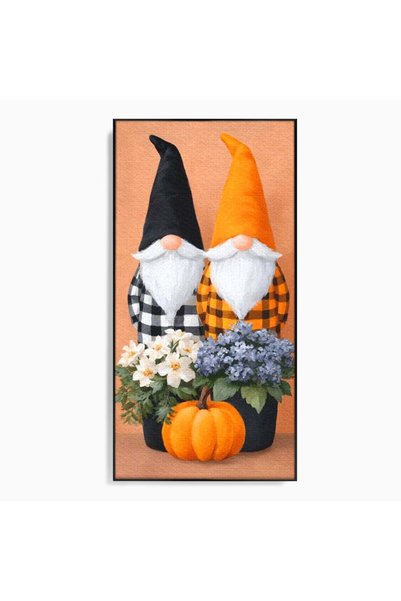 Luxcanva Tablou Canvas Micii Gardieni ai Toamnei 60x120 cm cu Rama Negru Mici...