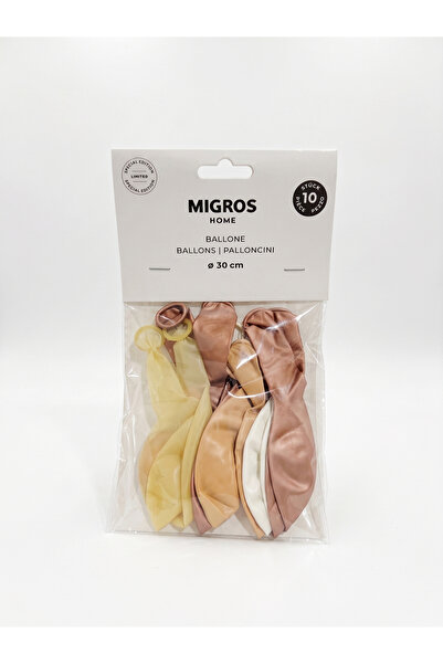 OEM Set 10 Baloane Latex Premium Migros Home, Ediție Limitată, 30 cm – Nuanțe...