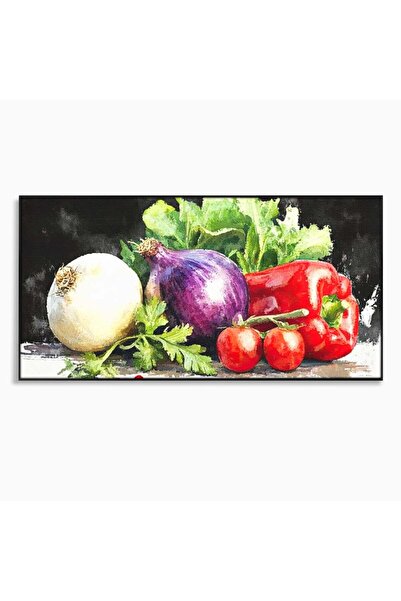 Luxcanva Tablou Canvas Arome din Gradina 100x50 cm cu Rama Negru Arome din Gr...