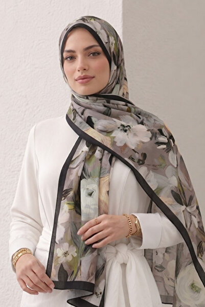 sermoda Bamboo Kraş Floral Printed Shawl 2