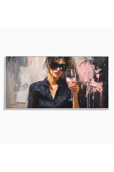 Luxcanva Tablou Canvas Roz Efervescent 120x60 cm cu Rama Argintiu Roz Eferves...