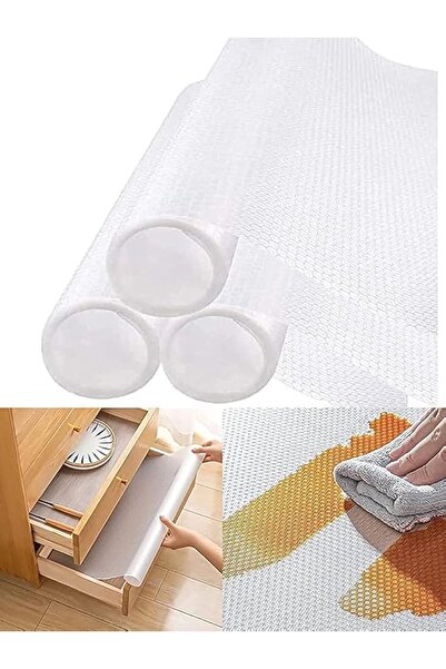 URbazaar Shelf Liner,3 Rolls 150x45cm Kitchen Drawer Mats,Non-Slip Non-Adhesi...