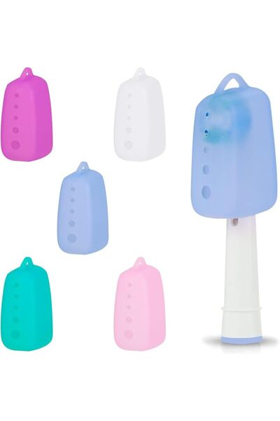 ASKIND 5 Packs Toothbrush Covers, Silicone Toothbrush Covers Caps for for Ele...