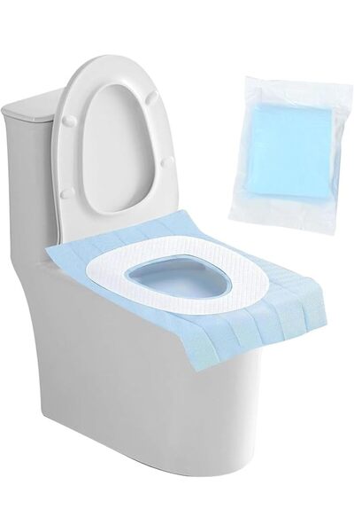 GENERAL 30 Pack Disposable Toilet Seat Covers, Thickened Flushable Toilet Mat...