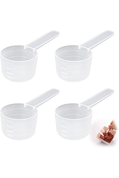 NALACAL 8-Pack Clear 40ml Measuring Scoops - Reusable Plastic Protein Powder ...