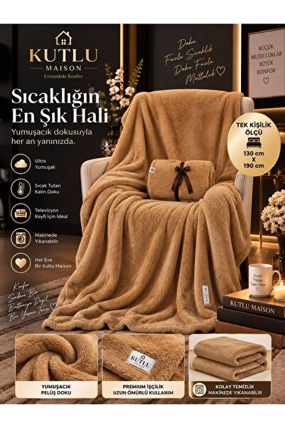 KUTLU MAISON Tv Battaniyesi Puffy Welsoft 130X190 Tek Kişilik