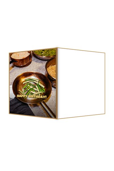 OEM Copper Frying Pan Birthday Card, Funny and Unique Design, Folded 13.3x19....