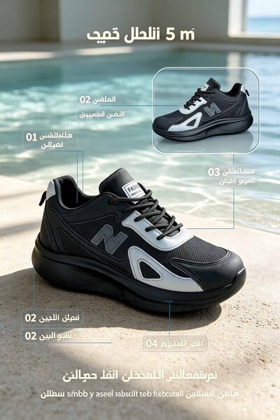 Najd Trend Mall Men's Breathable Mesh Running Sneakers, Ice Cooling Sporty Tr...