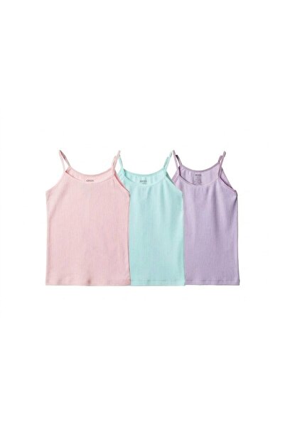 The Cloudish Shop Girl's String Strap Tank Top 3-Piece Set (100% Cotton) Past...