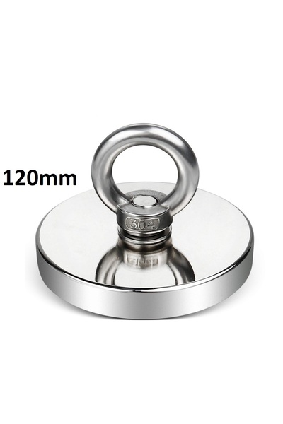 Süper Güçlü 80mm Çapında Fishing Magnet Halkalı Neodyum Pot Mıknatıs , Kanca Kurtarma Mıknatıs