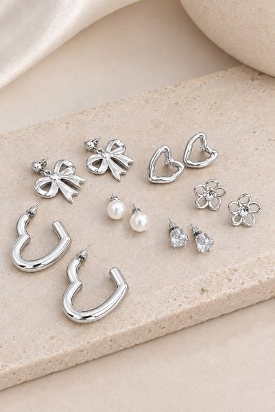 MRK 6 Pairs Earrings Set Floral Earrings